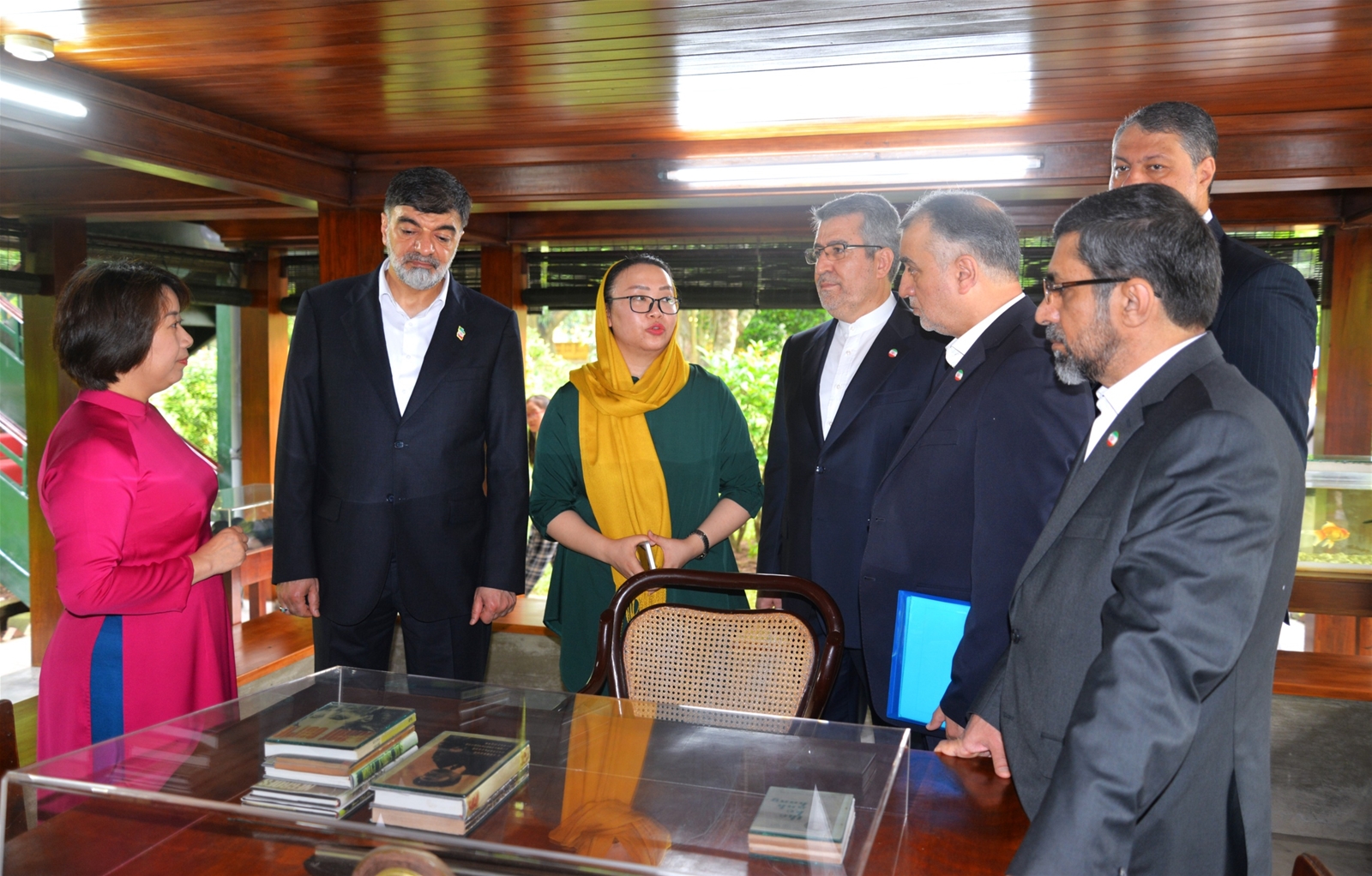 Đoàn đại biểu Bộ Tư lệnh Thực thi pháp luật Iran thăm Khu Di tích Chủ tịch Hồ Chí Minh tại Phủ Chủ tịch, ngày 14/5/2024
