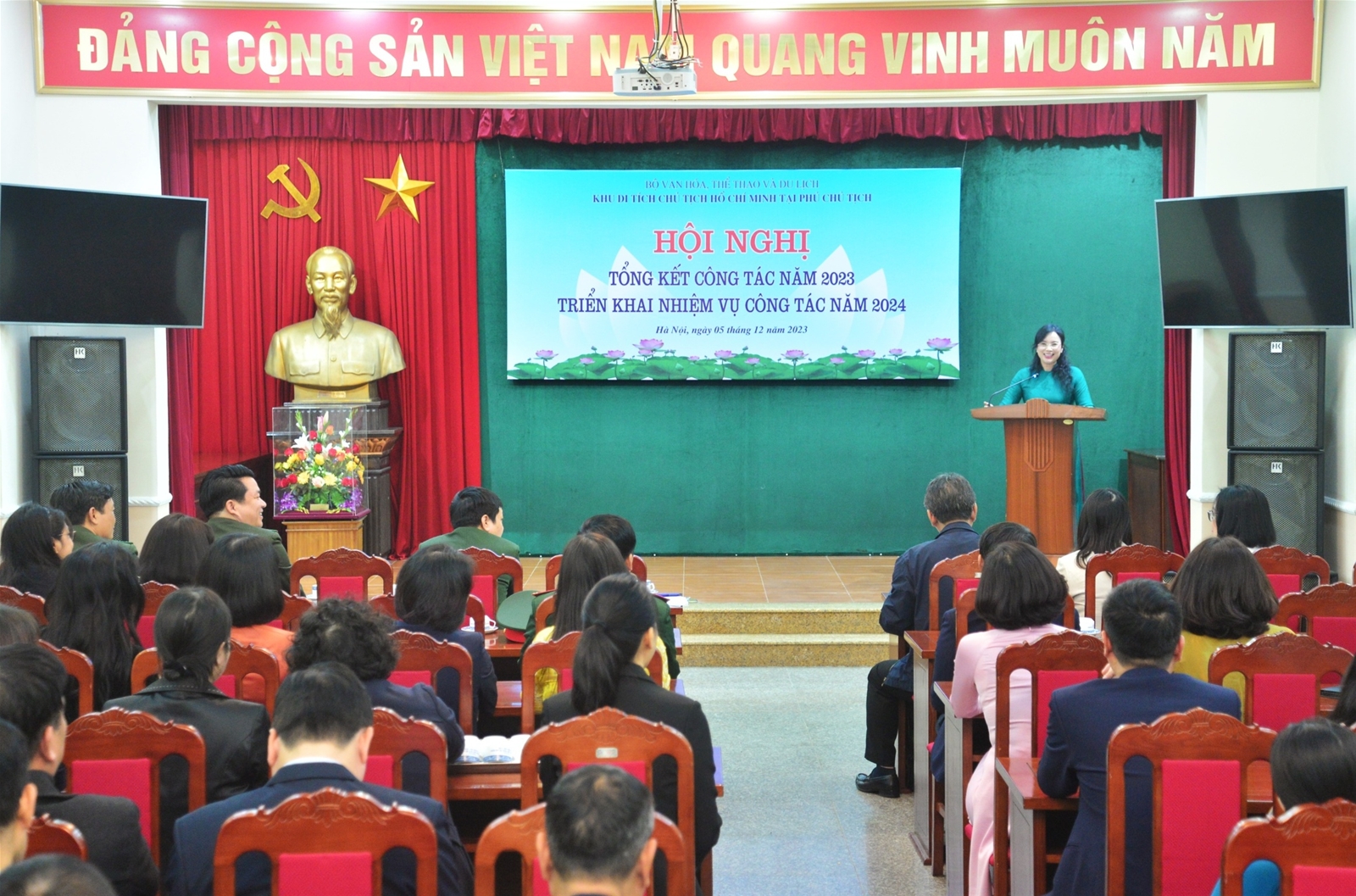 Khu Di tích Chủ tịch Hồ Chí Minh tại Phủ chủ tịch tổ chức Hội nghị Tổng kết công tác năm 2023 và triển khai nhiệm vụ năm 2024, ngày 05/12/2023