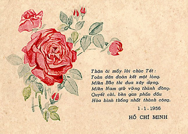 Thiệp chúc Tết của Chủ tịch Hồ Chí Minh năm 1956